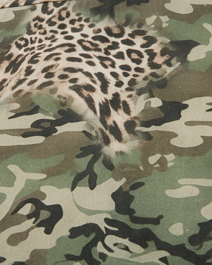 Camo Patchwork Double-Layer Shirt | LCDEGO Streetwear