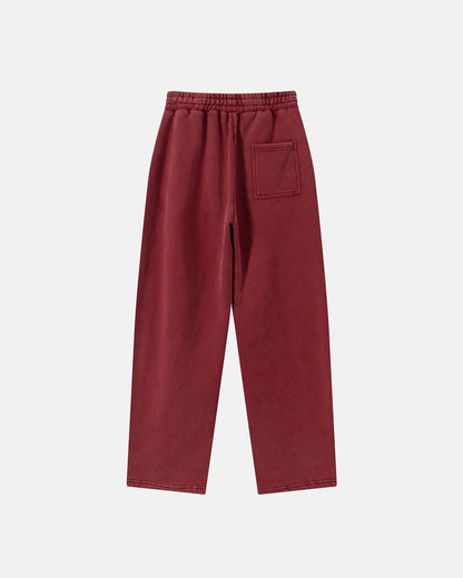 Retro Acid Washed Fleece Straight Leg Joggers | LCDEGO Streetwear