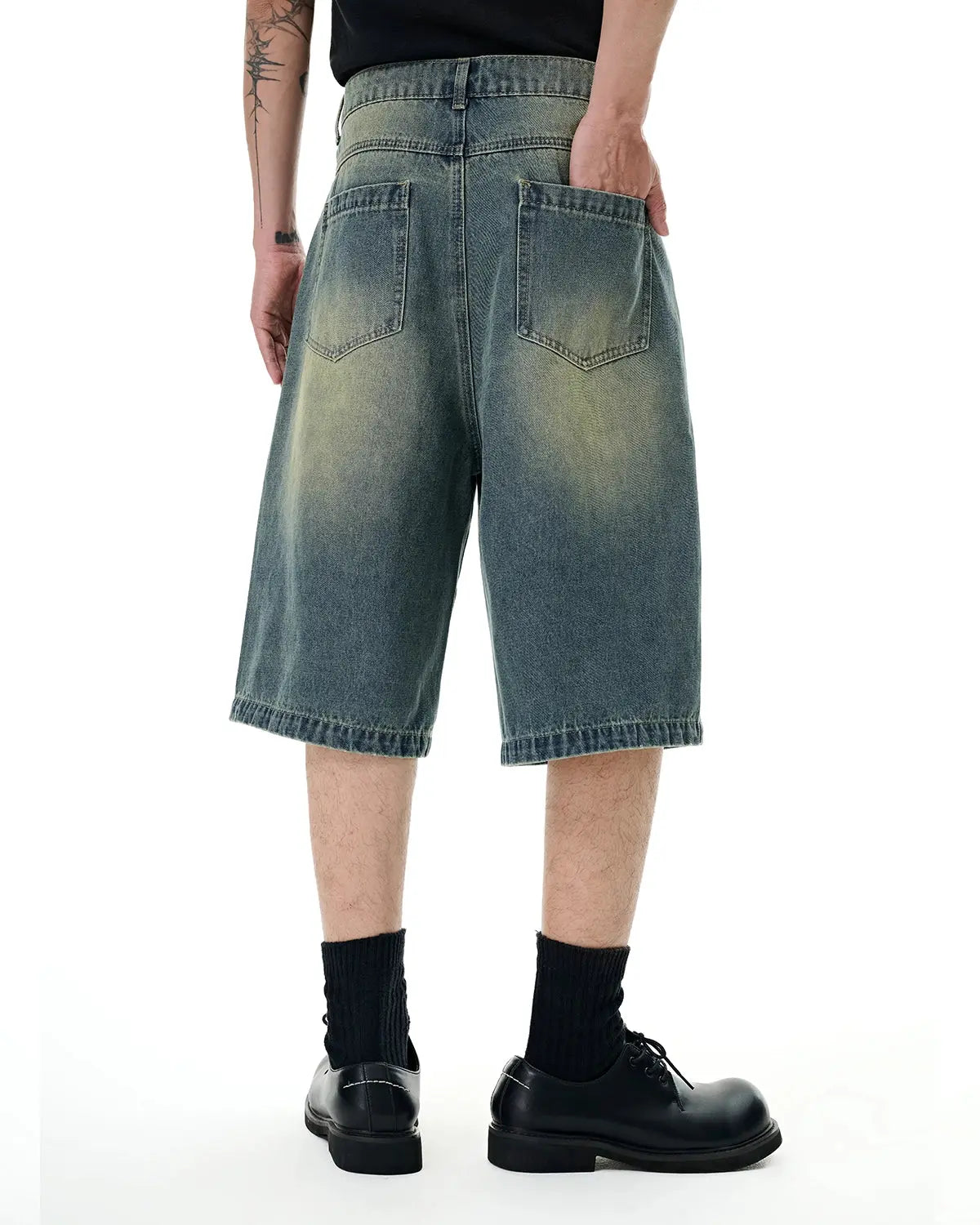 Retro Washed Denim Shorts | LCDEGO Streetwear
