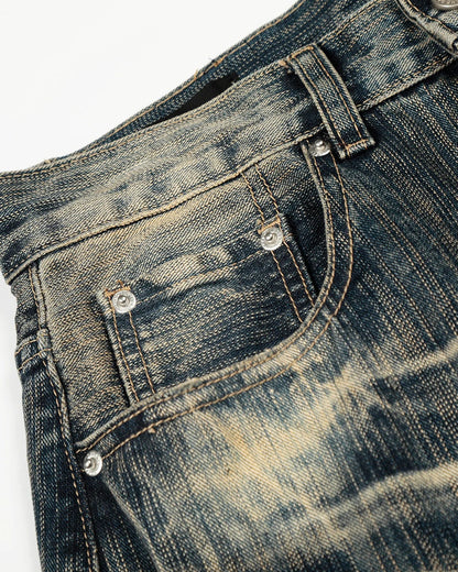 Bamboo Weave Barrel Baggy Jeans | LCDEGO Streetwear