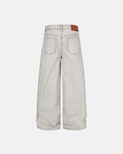 Vintage Washed Baggy Utility Jeans | LCDEGO Streetwear