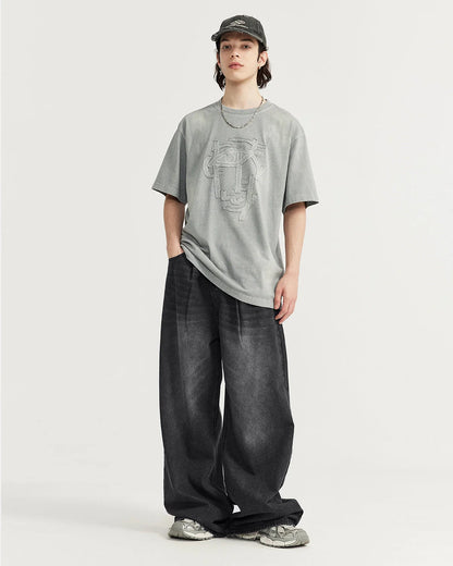 Chill Wide Leg Denim Pants | LCDEGO Streetwear