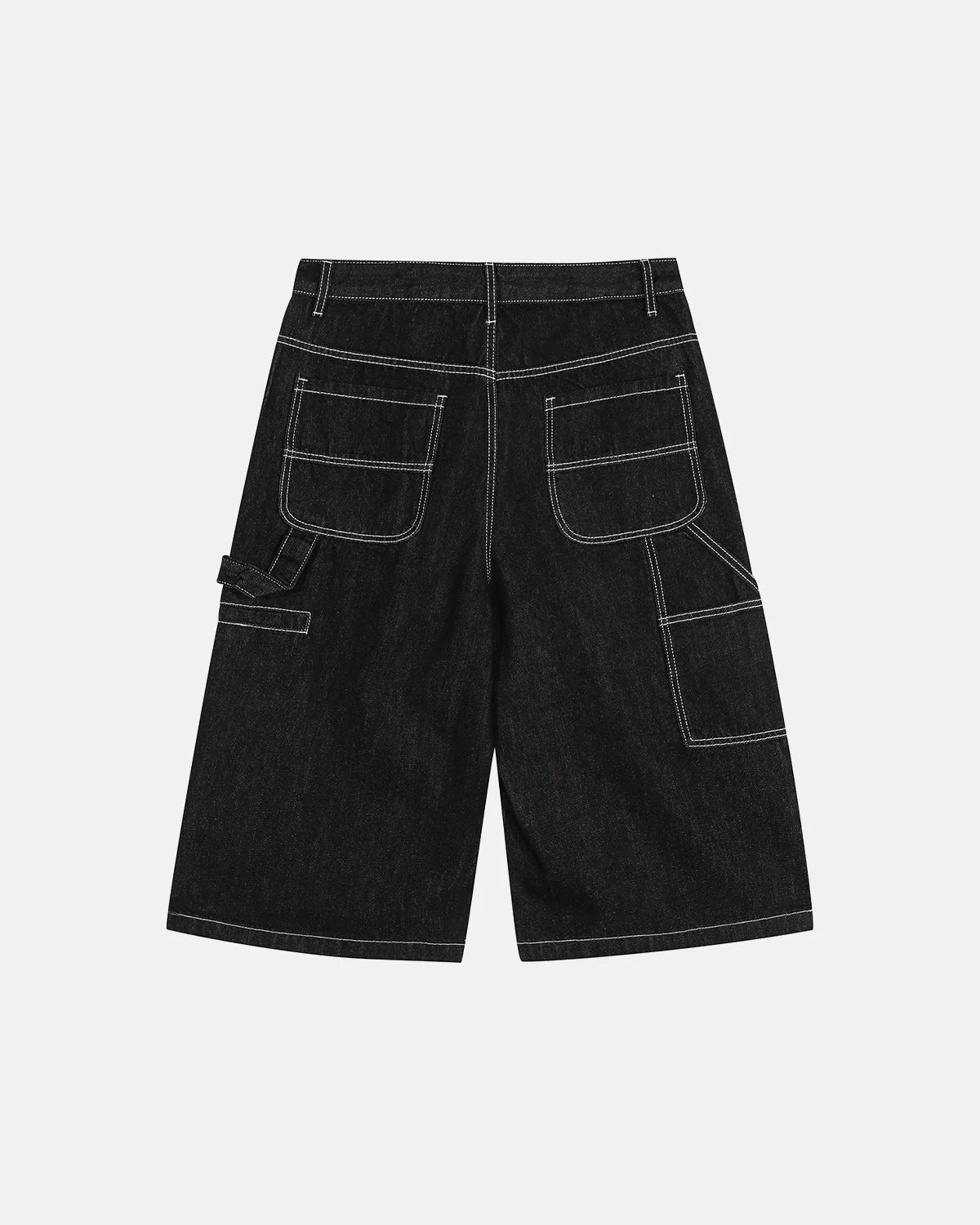 Raw Denim Cargo Longline Shorts | LCDEGO Streetwear