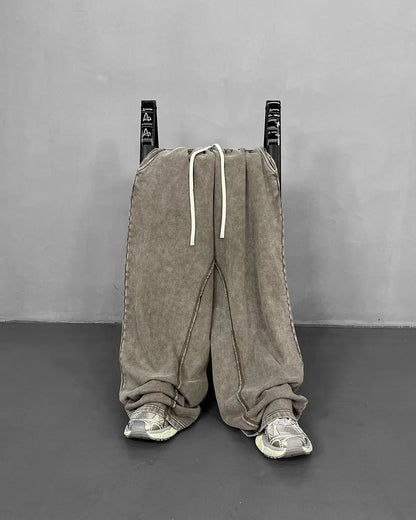 Straight Leg Acid Wash Sweatpant | LCDEGO Streetwear