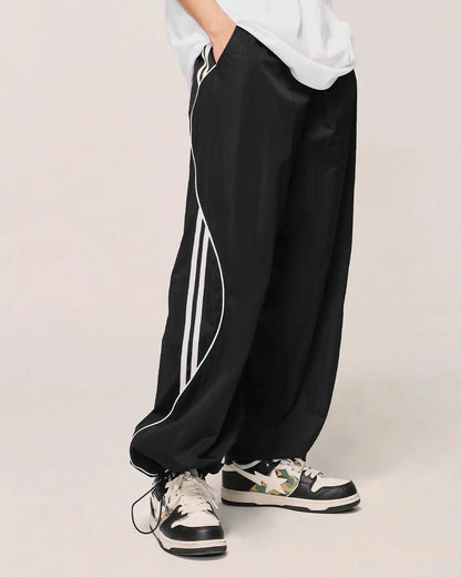 LCDEGO Striped Side Wide Leg Track Pants