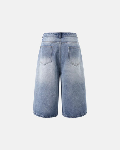 Washed Baggy Longline Jorts | LCDEGO Streetwear