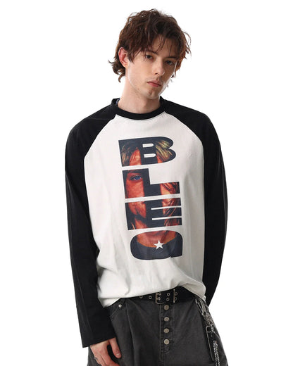 Color Block Portrait Long Sleeve Tees | LCDEGO Streetwear