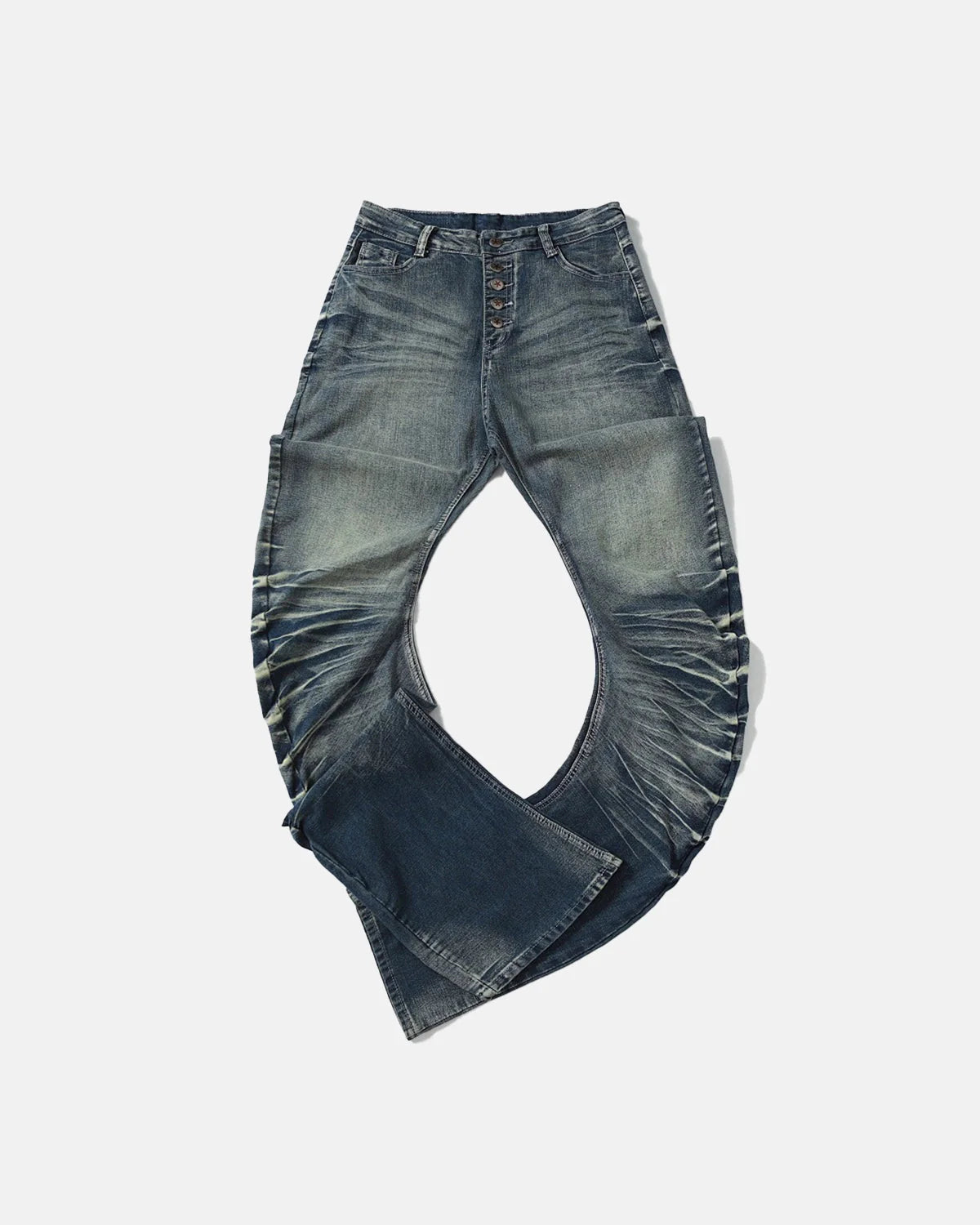 Distressed Stacked Slim Jeans | LCDEGO Streetwear