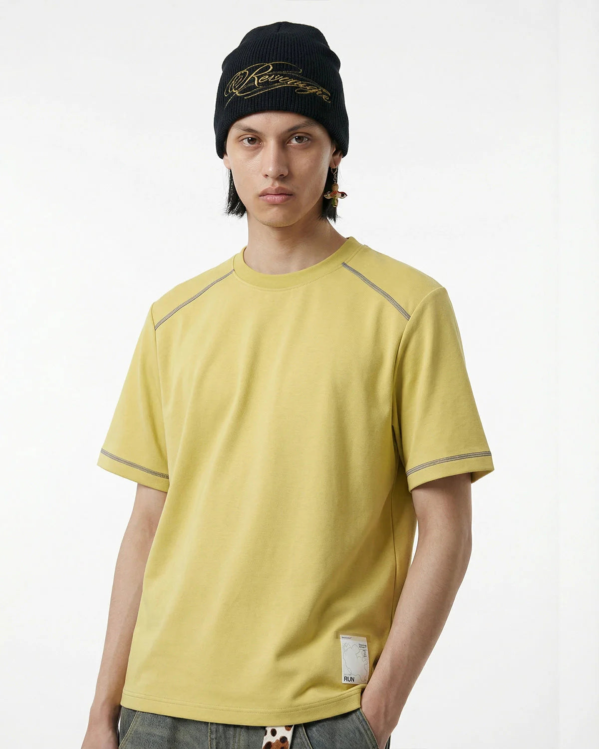 Contrast Stitching Activewear T Shirt | LCDEGO Streetwear