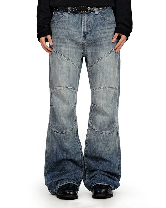 bootcut bamboo weave jeans front view