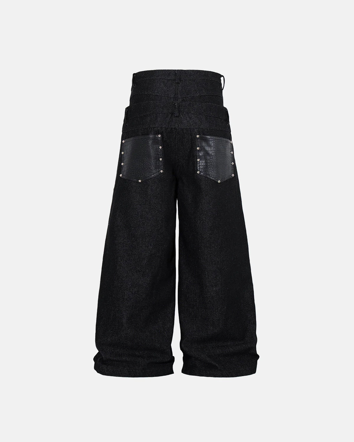 Double Wasit Raw Super Baggy Jeans | LCDEGO Streetwear