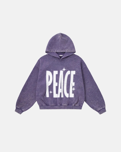 " Peace" Acid Washed Hoodies | LCDEGO Streetwear