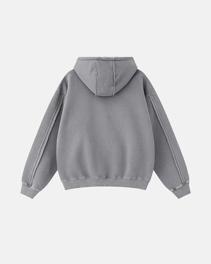 Acid Wash Double Zip Up Hoodies | LCDEGO Streetwear