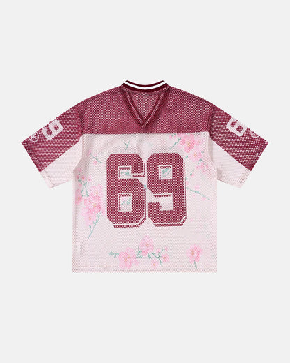 Floral Digital Print Mesh Jersey | LCDEGO Streetwear