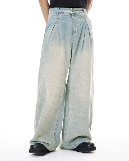 Acid Washed Super Baggy Jeans | LCDEGO Streetwear