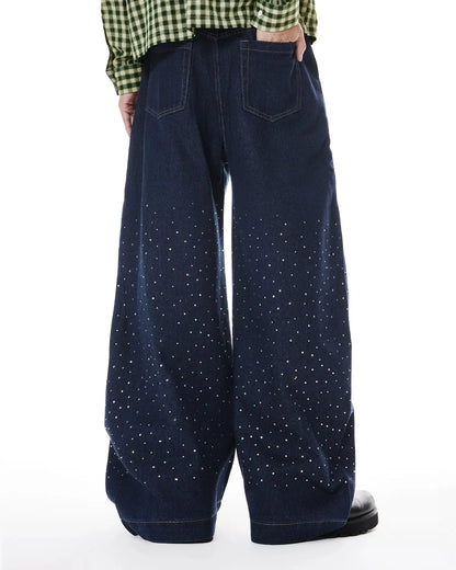 Colorful Rhinestones Ballon?jeans | LCDEGO Streetwear