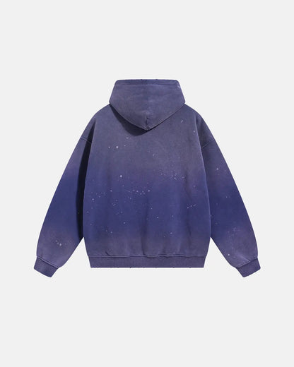 Acid Washed Ripped Fleece Hoodies | LCDEGO Streetwear
