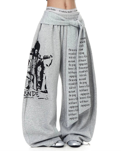 Graphic Printing Baggy Sweatpants | LCDEGO Streetwear