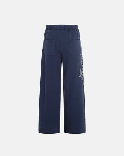 Studded Print Straight-Leg Sweatpants | LCDEGO Streetwear