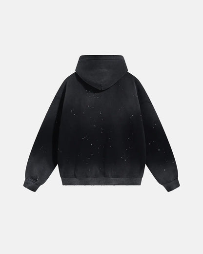 Acid Washed Ripped Fleece Hoodies | LCDEGO Streetwear