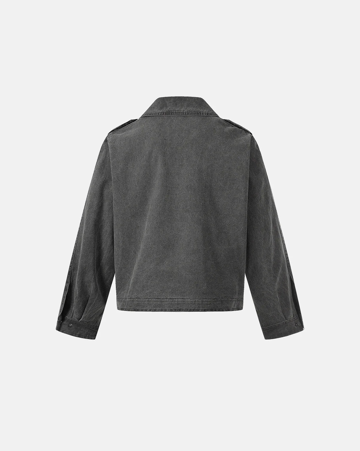 Washed Cross Applique Cargo Jacket | LCDEGO Streetwear