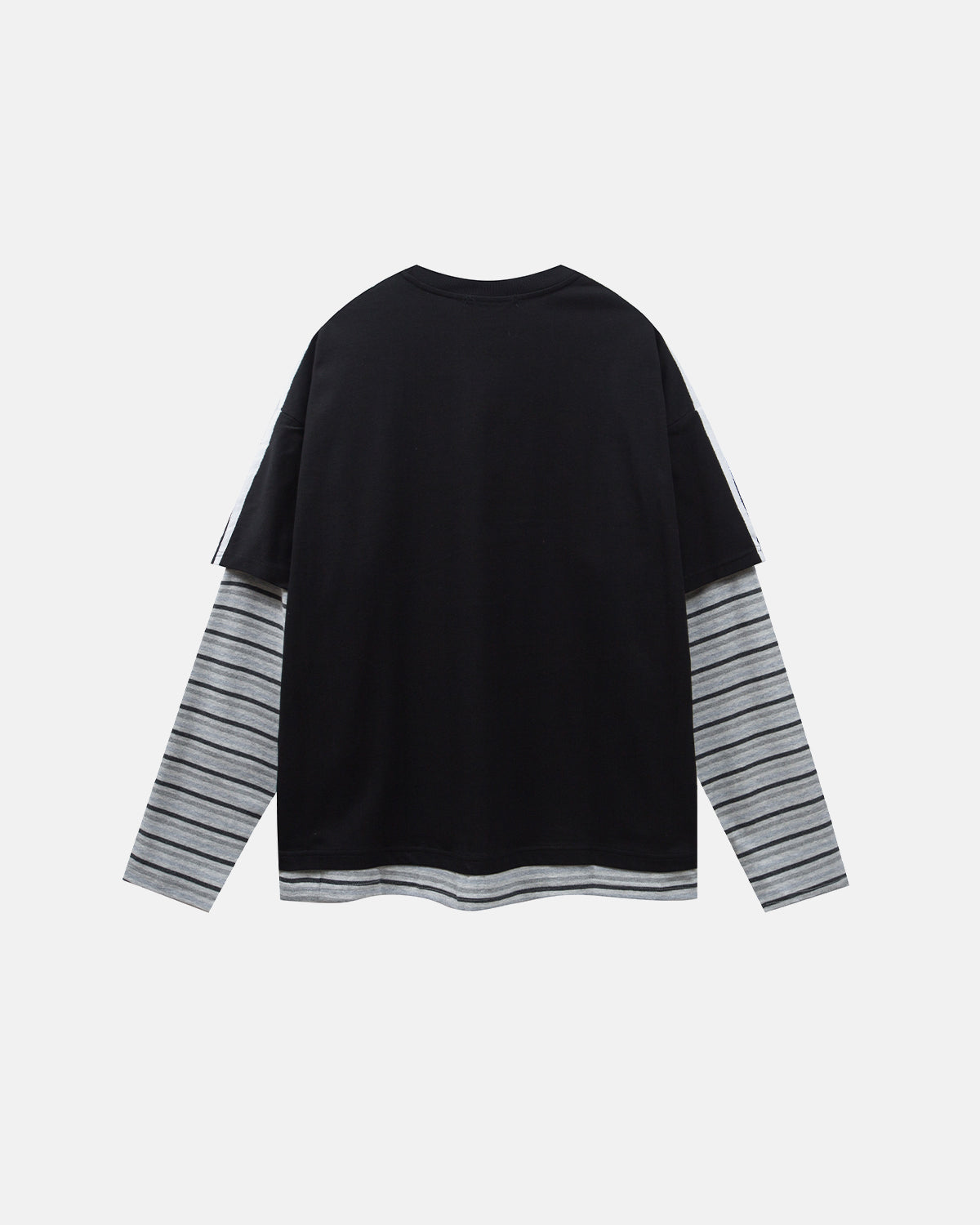 Retro Letter Print Layered Stripe T-Shirt | LCDEGO Streetwear