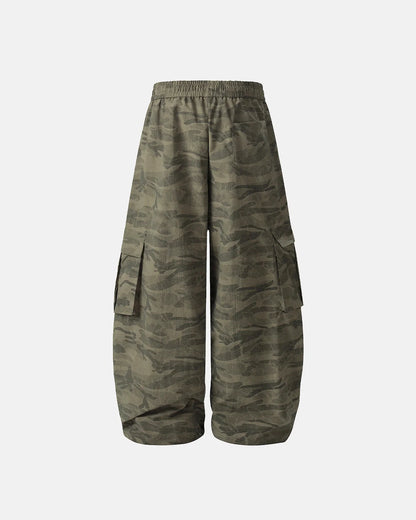 Camouflage Cargo Barrel Pants | LCDEGO Streetwear