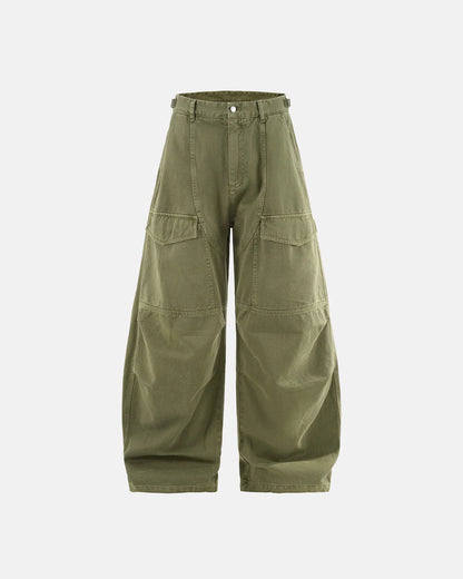Multi Pockets Garment Washed Cargo Pants | LCDEGO Streetwear
