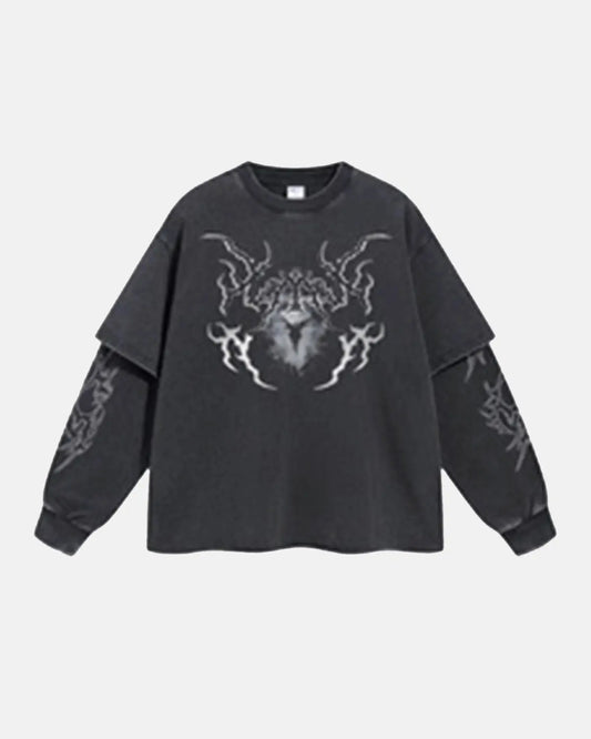 Retro Raw Edge Graphic Tees | LCDEGO Streetwear