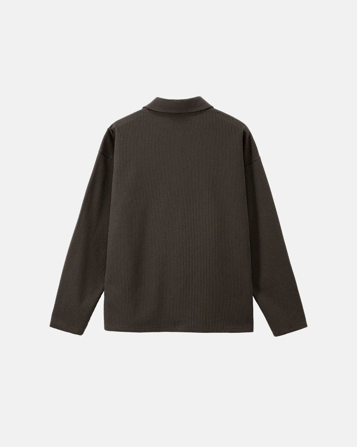 Waffle Long Sleeve Polo Shirts | LCDEGO Streetwear