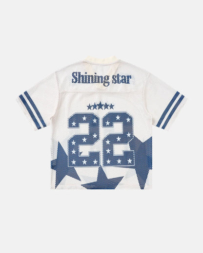 Star Graphic Oversized Mesh Jersey | LCDEGO Streetwear