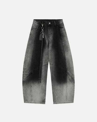 Monkey Wash Baggy Barrel Jeans | LCDEGO Streetwear