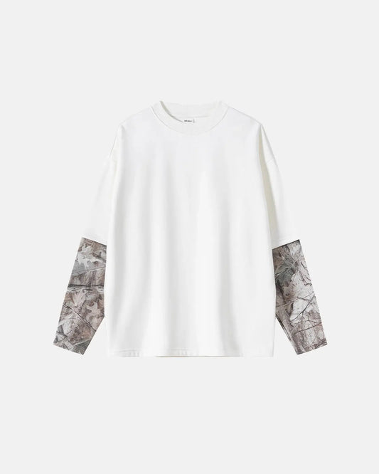 Camo Patched Long Sleeve Tees | LCDEGO Streetwear