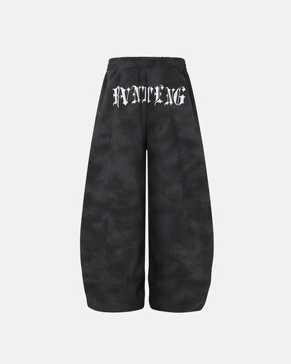 Washed Cross Barrel Sweatpants | LCDEGO Streetwear