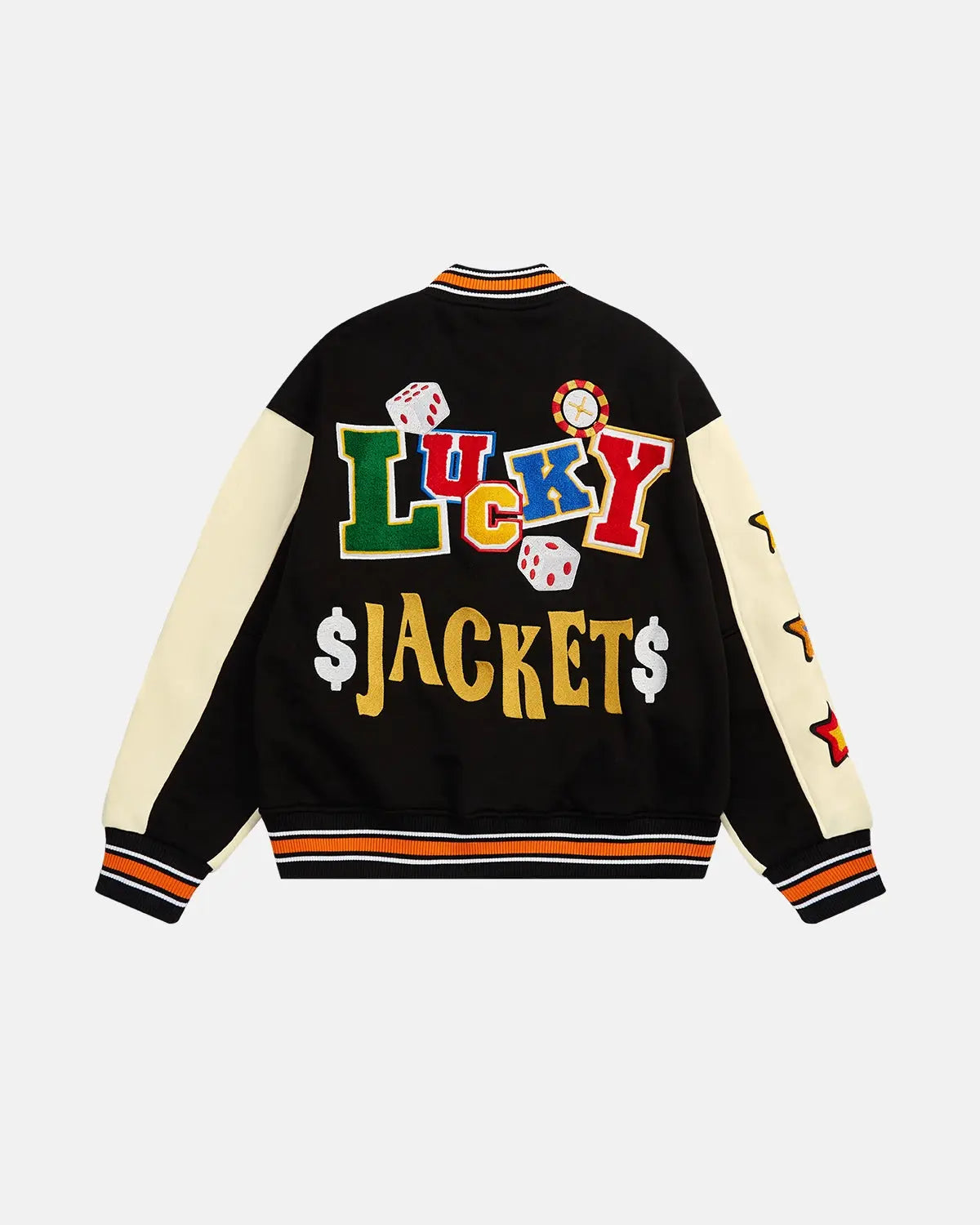 Poker Embroidery Varsity Jacket | LCDEGO Streetwear