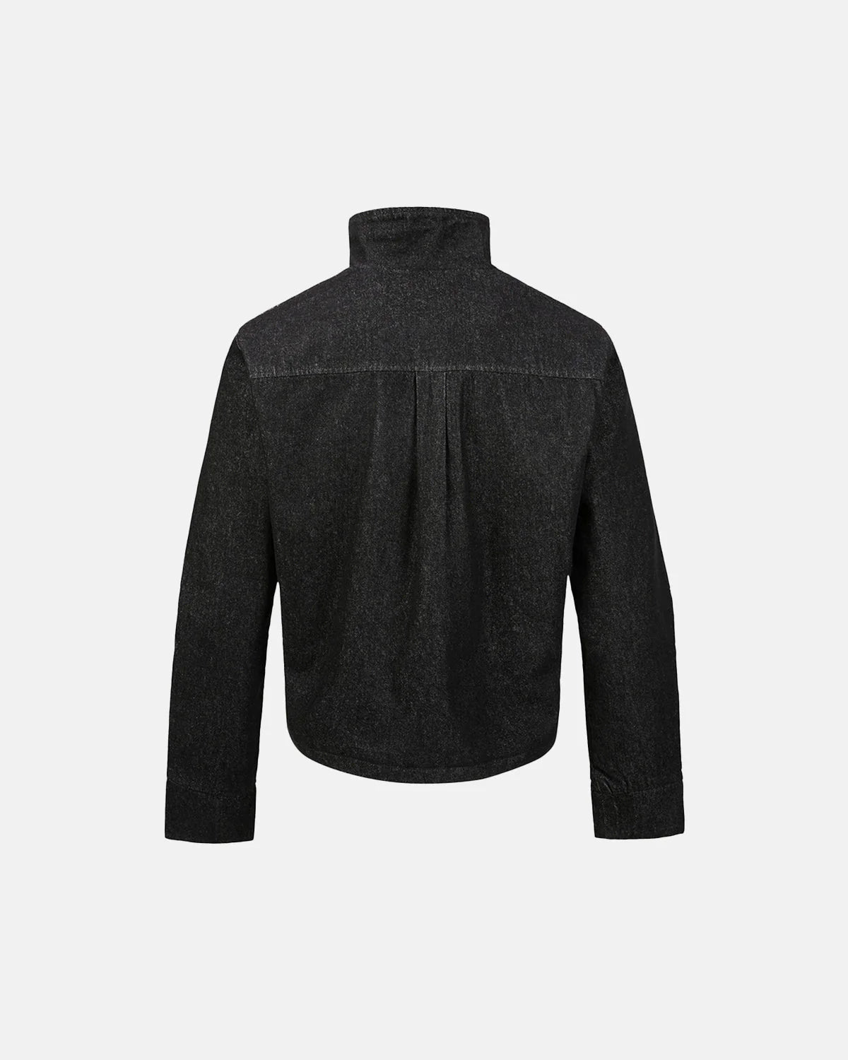 Cropped Asymmetric Button Denim Jacket | LCDEGO Streetwear