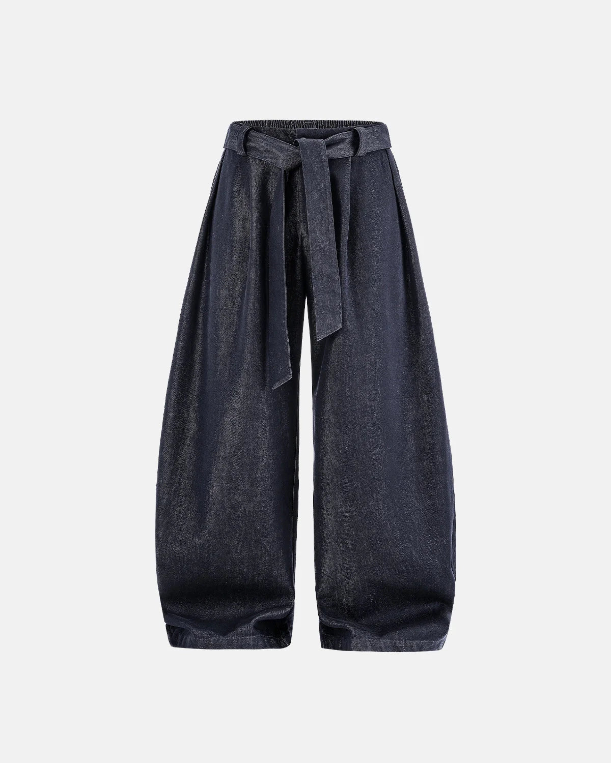Raw Silky Denim Jeans with Belt | LCDEGO Streetwear