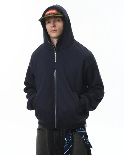 Mock Neck Double Zip Up Hoodies| LCDEGO Streetwear