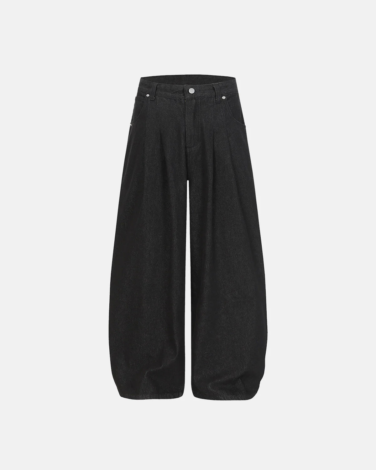 Heavyweight Baggy Raw Wide-Leg Jeans | LCDEGO Streetwear