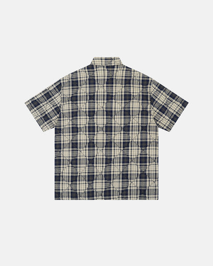relaxed fit short-sleeve cotton shirt