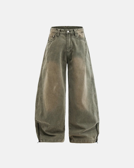 Retro Acid Wash Baggy Cargo Pants | LCDEGO Streetwear
