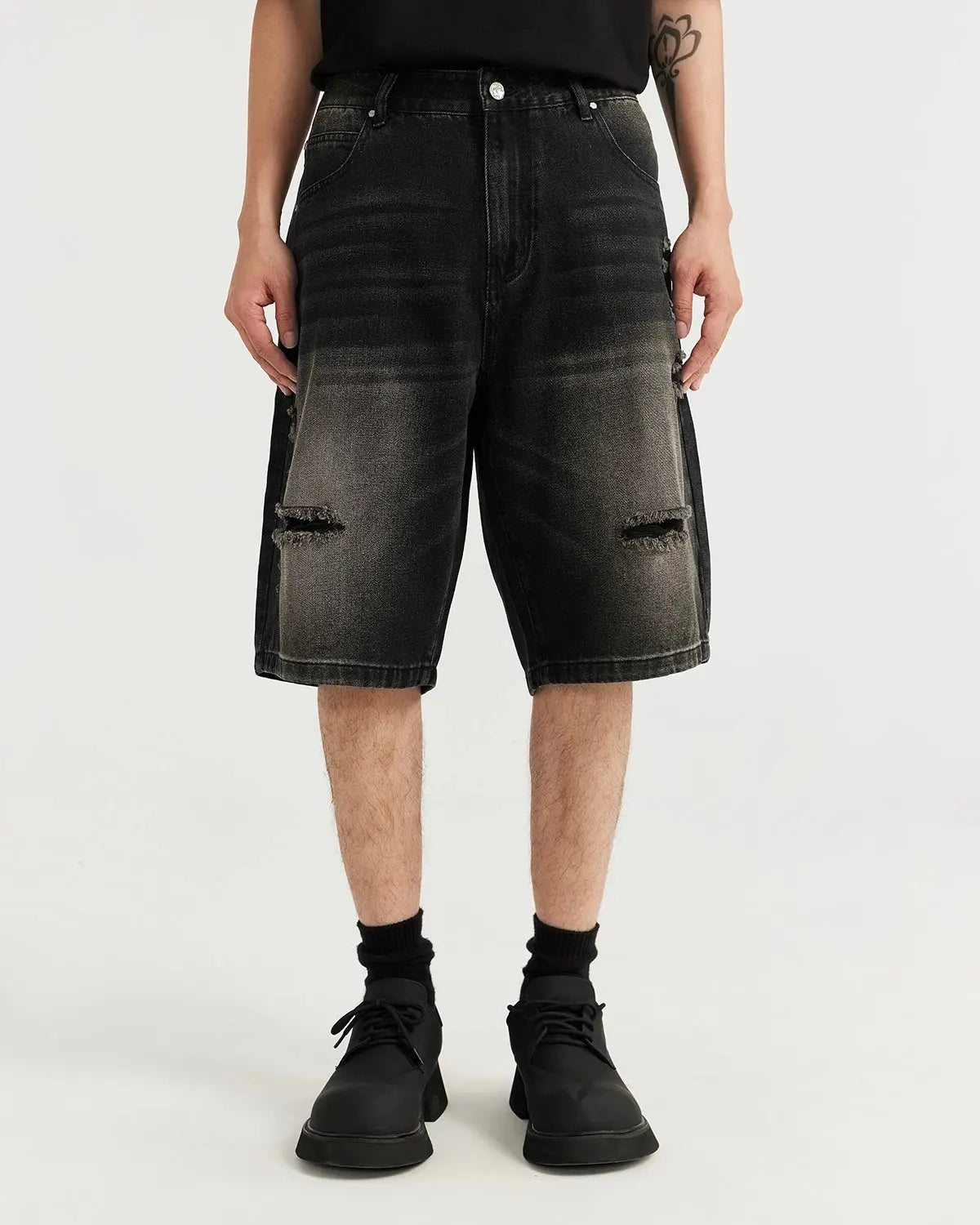 Vintage Ripped Washed Jorts | LCDEGO Streetwear