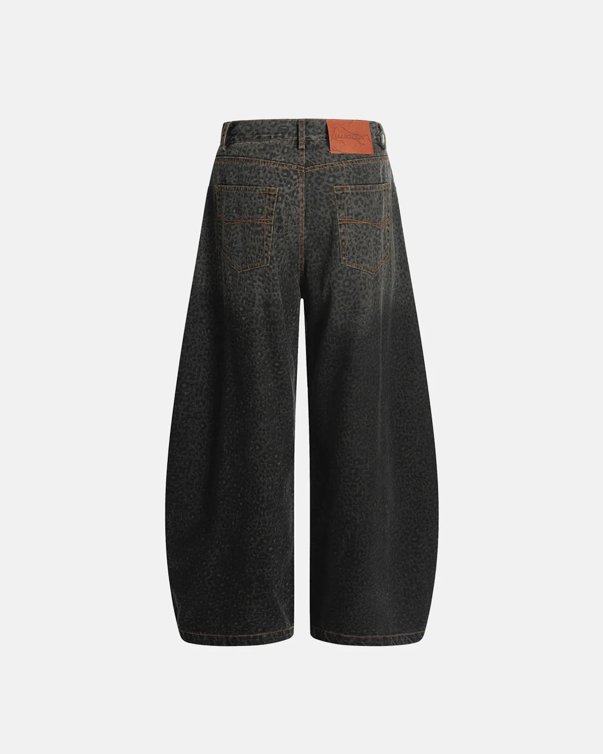 Vintage Leopard Print Barrel Jeans | LCDEGO Streetwear