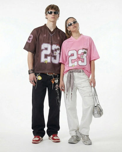 Number 23 Pink Mesh Jersey | LCDEGO Streetwear