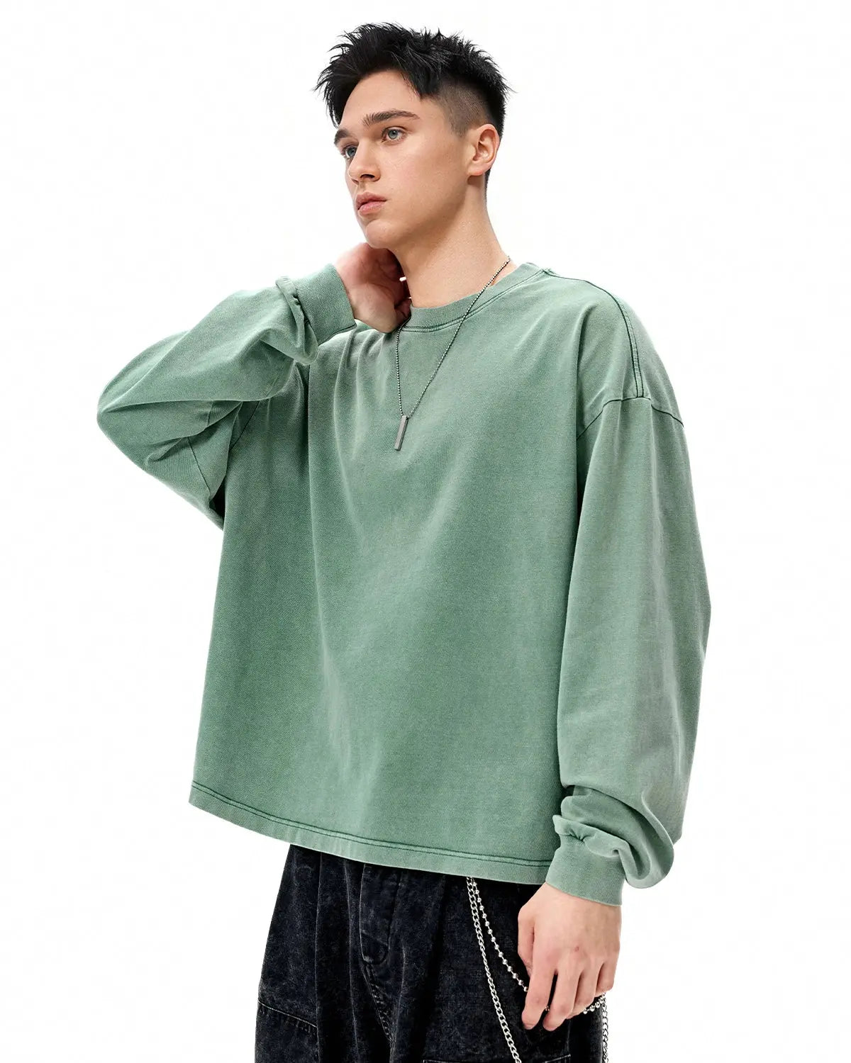 Distressed Washed Long Sleeve Tees | LCDEGO Streetwear