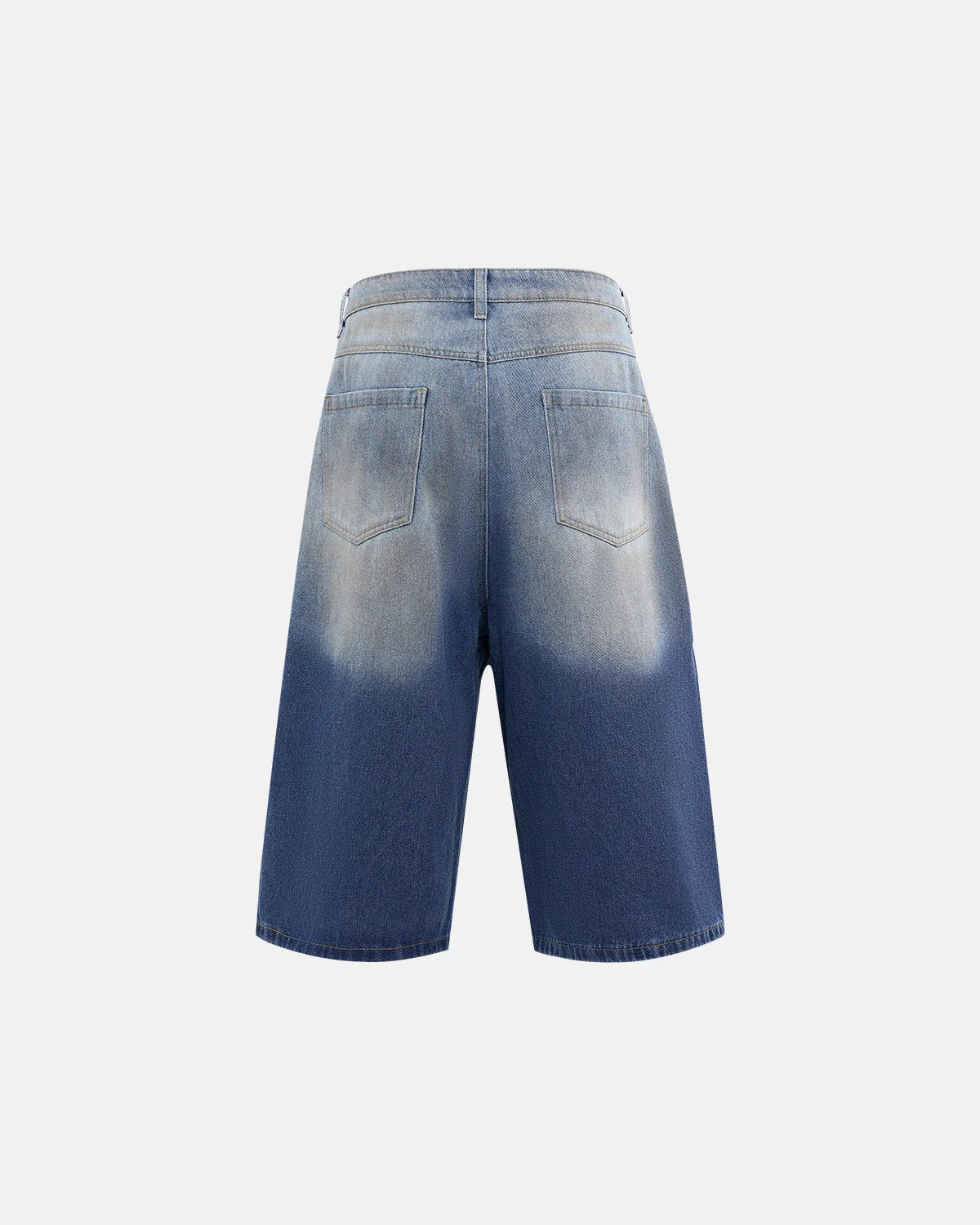 Rhinestone Washed Denim Baggy Jorts | LCDEGO Streetwear