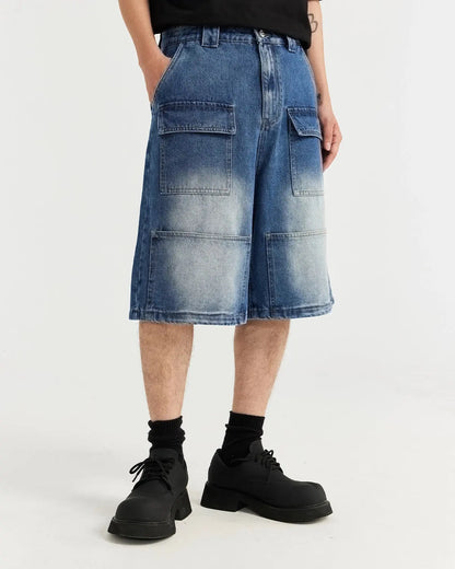 Acid Washed Carpenter Jorts | LCDEGO Streetwear