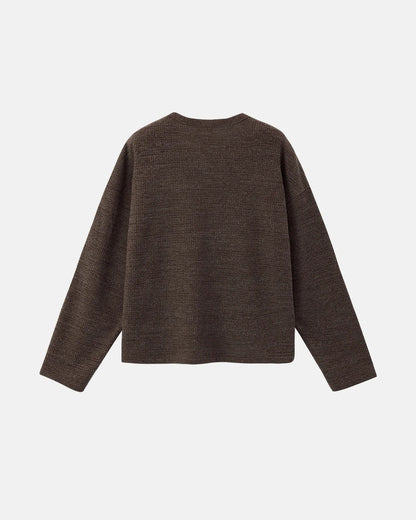 V-neck Long Sleeve Waffle Tees | LCDEGO Streetwear