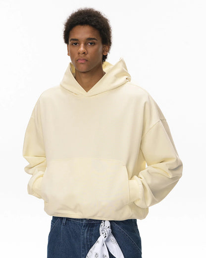 Blank Boxy Fit French Terry Hoodies | LCDEGO Streetwear