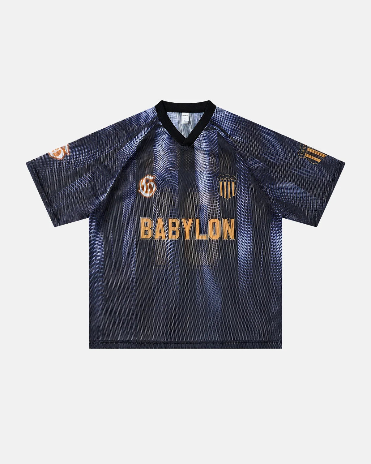 Gradient Pattern Mesh Jersey | LCDEGO Streetwear